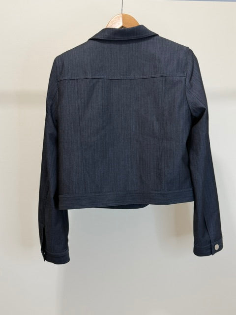 Calvin Klein Dark Blue Silver Hardware Blazer Jacket Sz12