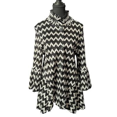 Patchington Chevron Black and white Button Up Size Large