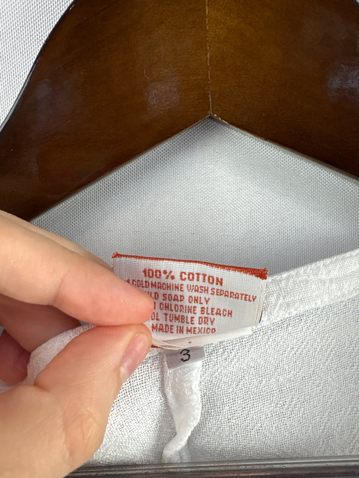 Women’s Oh My Gauze! XXL White Sleeveless Blouse