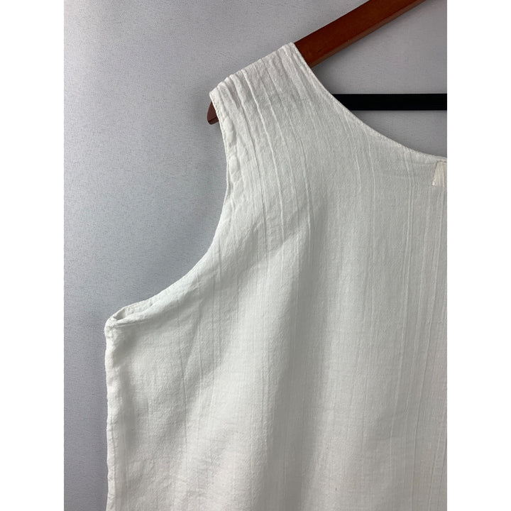Women’s Mireille White Double Layered Tank Top Size L