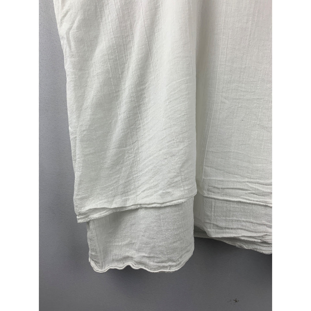 Women’s Mireille White Double Layered Tank Top Size L