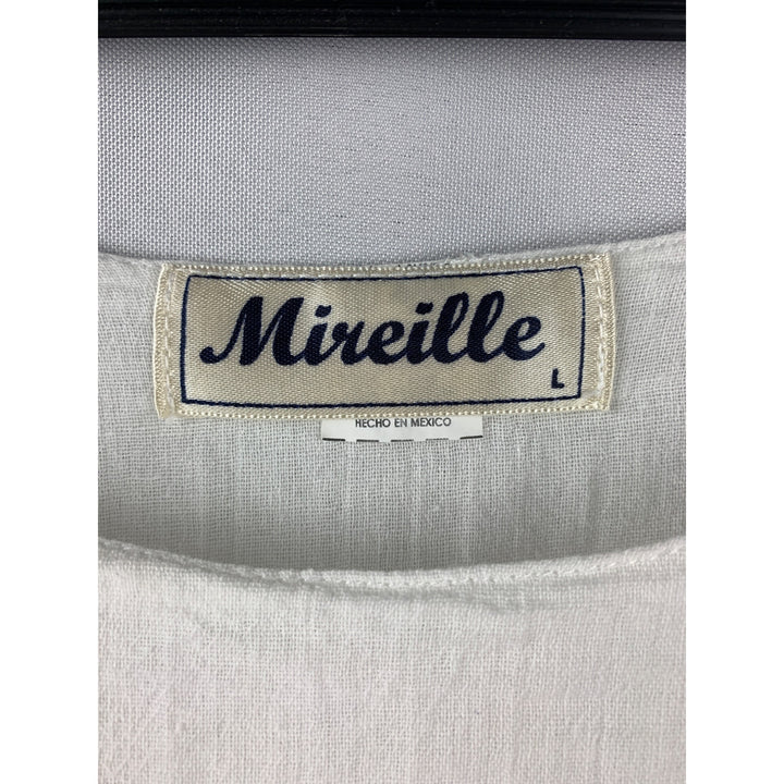 Women’s Mireille White Double Layered Tank Top Size L