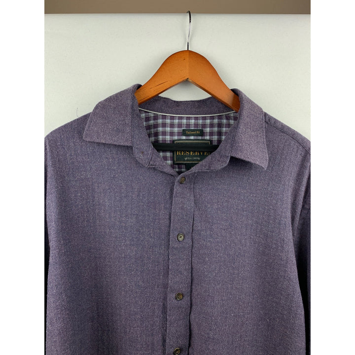 Men’s JS. A. Bank Purple Long Sleeve Button Up Shirt Size L