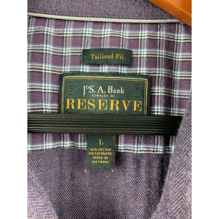 Men’s JS. A. Bank Purple Long Sleeve Button Up Shirt Size L