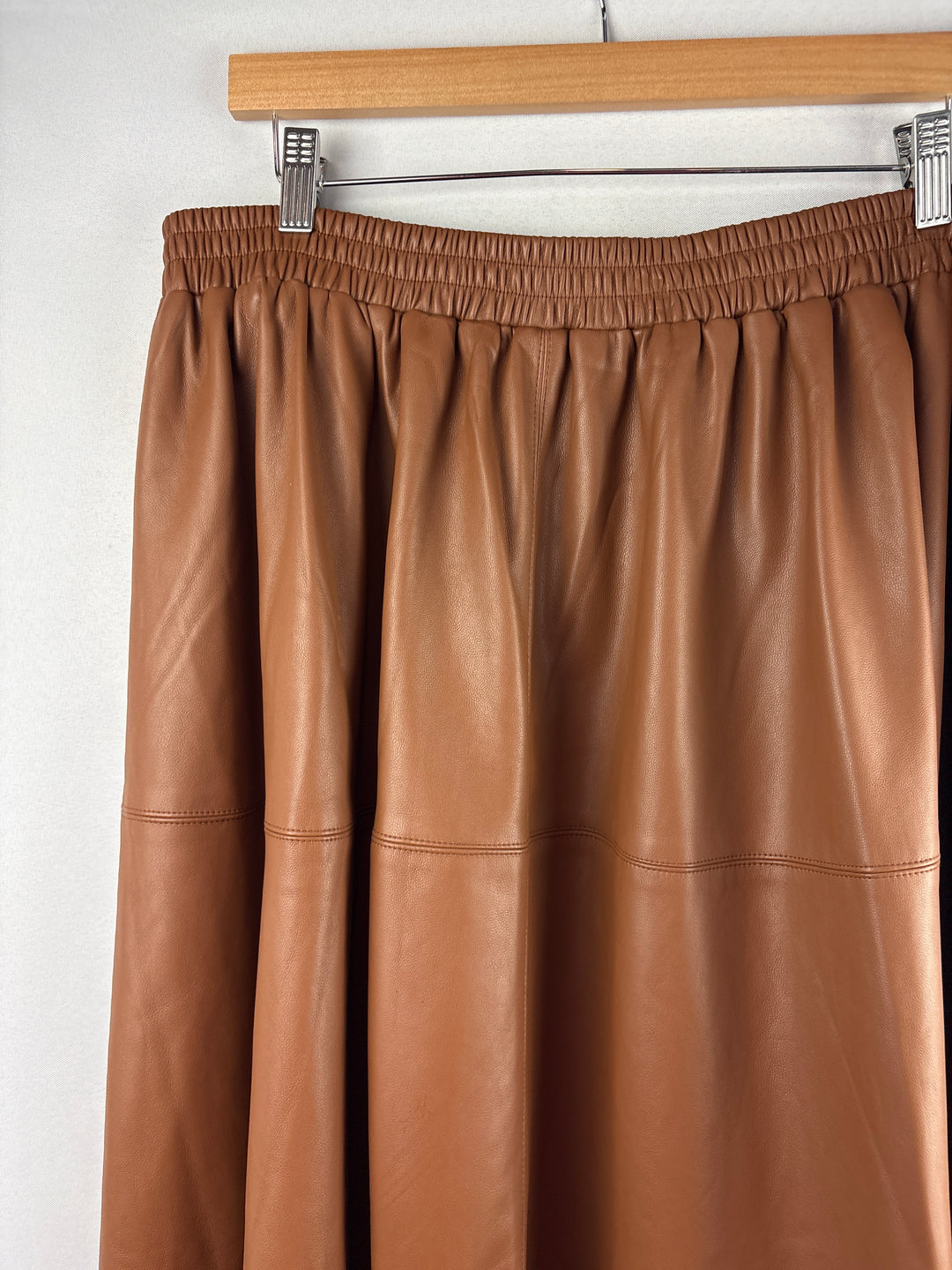 Women’s Ulla Popken Size 16/18 Brown Faux Leather Skirt