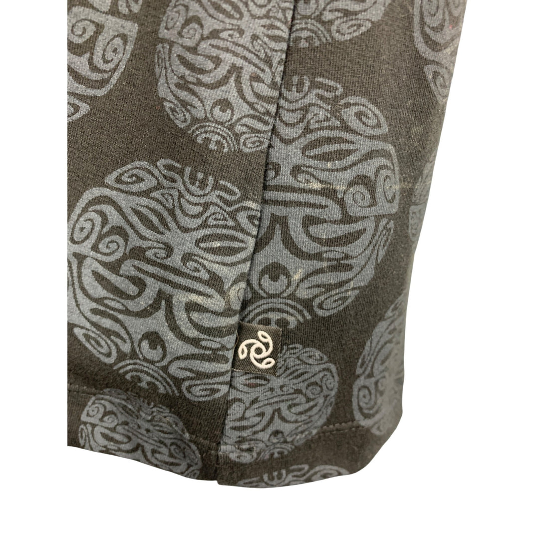 Jockey Womens Sport T-Shirt Medium V-Neck Deep Black Print