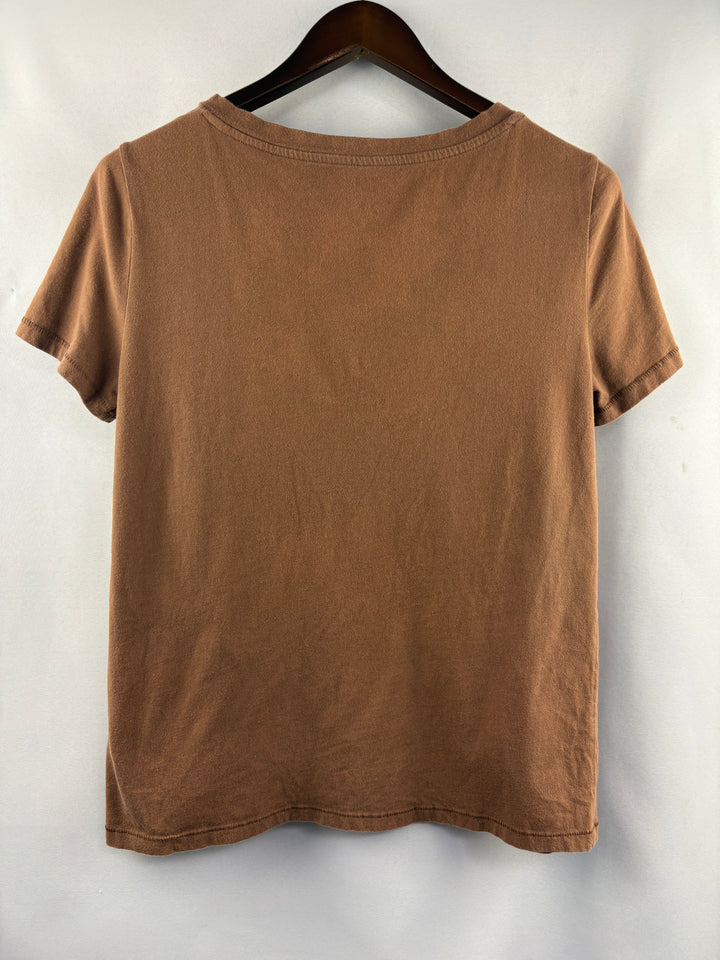 Women’s GAP Medium Tall Mocha Brown V-Neck T-Shirt