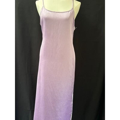 J.W. Anderson Womens Size 10 Lavender Satin Slip Dress With Side Zipper