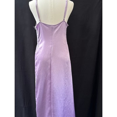 J.W. Anderson Womens Size 10 Lavender Satin Slip Dress With Side Zipper