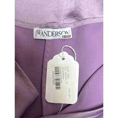 J.W. Anderson Womens Size 10 Lavender Satin Slip Dress With Side Zipper