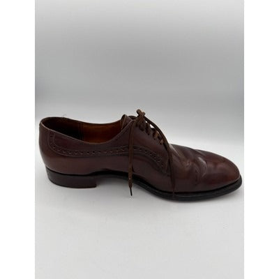 Men’s Alan Mcafee 10 Oxfords Dress Wingtip Brown Leather England Shoes