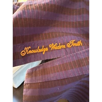 Men’s Robert Graham Purple Striped Button Down Shirt Size XL