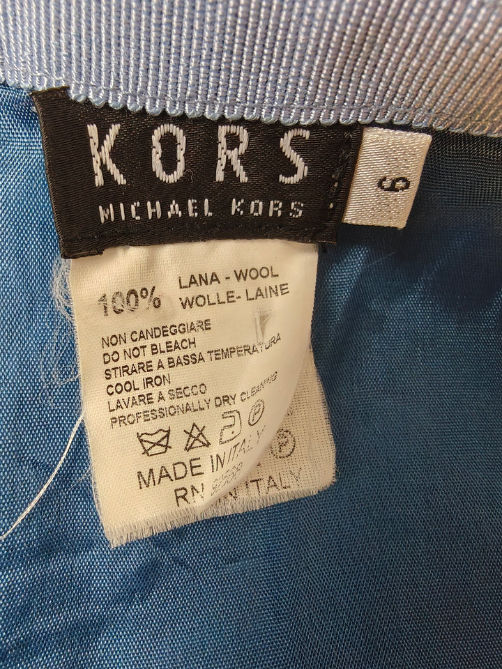 Womens Kors Michael Kors Wool Pencil Skirt Blue Size 6
