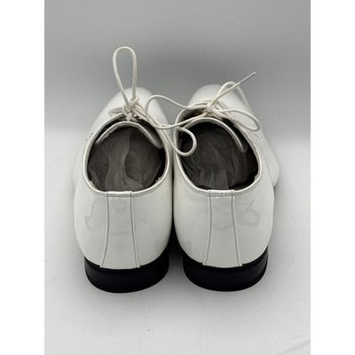 Men’s Bruno Marc White Patent Leather Oxford Dress Shoes Sz 9
