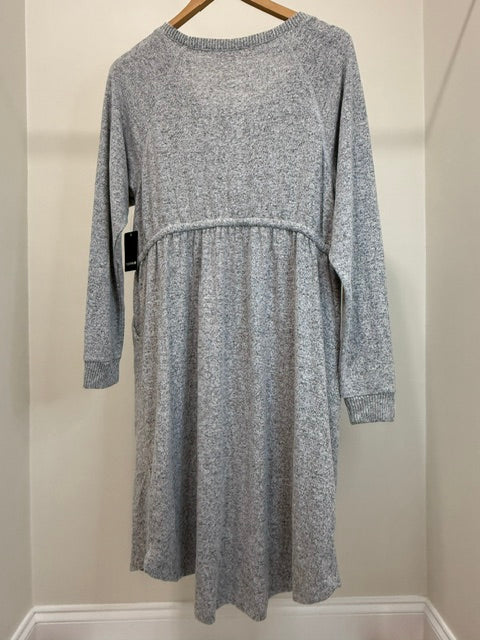 Torrid Super Soft Plush Skater Dress Heather Gray NWT Sz1/1X/(14-16)