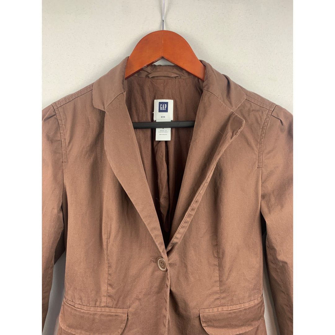 Gap Brown Blazer Womens Size 2