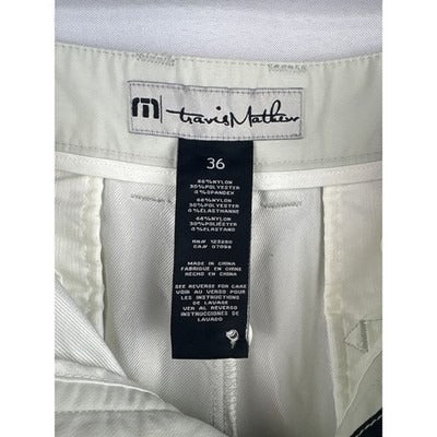 TravisMathew Mens 36 White Golf Shorts