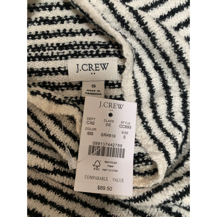 J.Crew Black & White Striped Sweater S