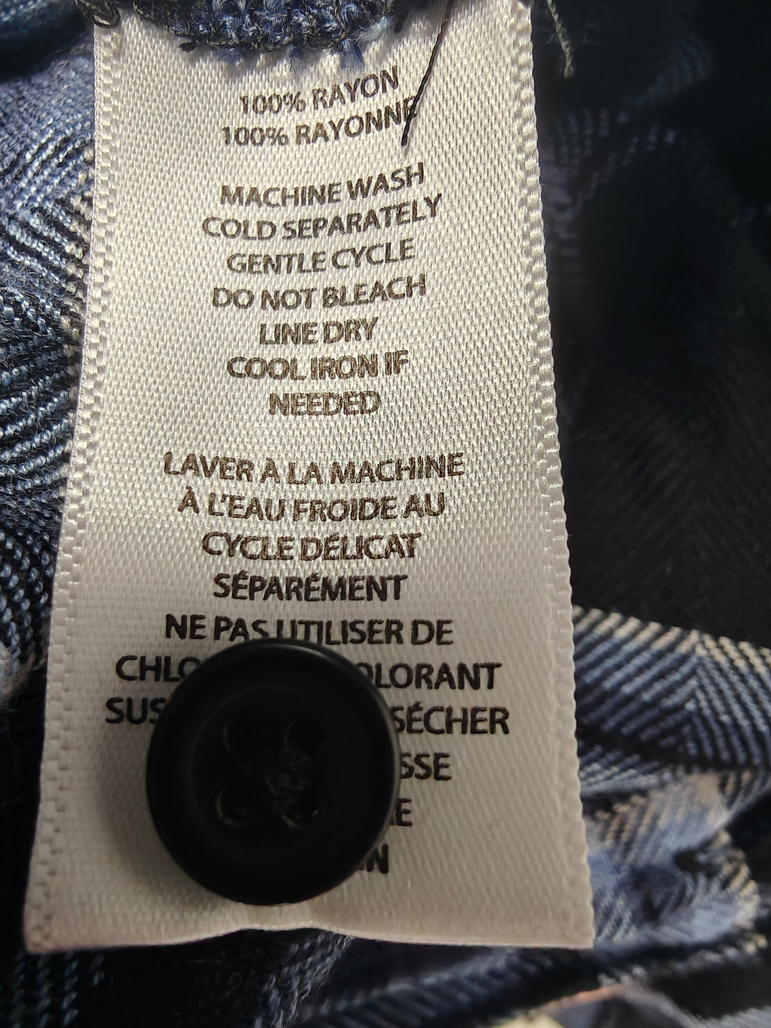 Women’s BeachLunchLounge Plaid Shirt Dress Black Blue Size XS/TP