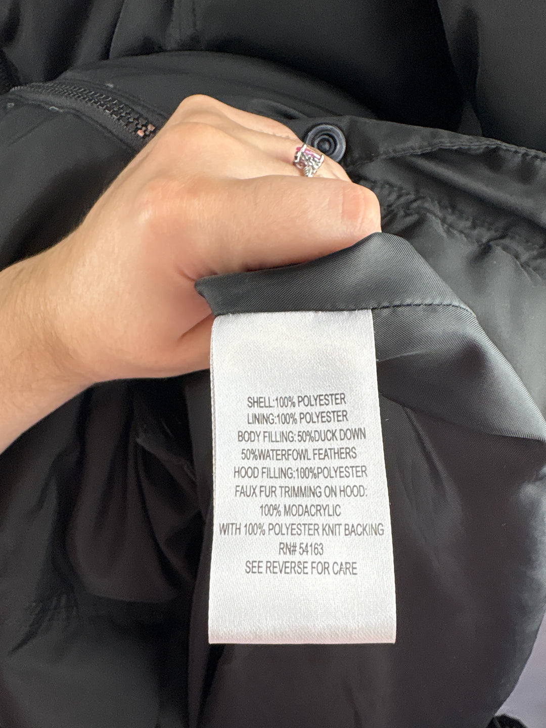 Women’s Calvin Klein Large Black Puffer Rain Coat