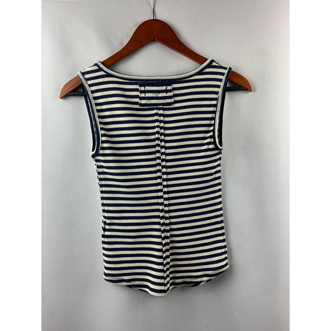 Women’s We the Free Blue and White Striped Tank Top Size XS
