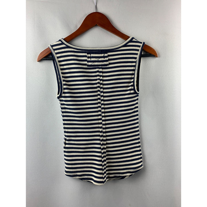 Women’s We the Free Blue and White Striped Tank Top Size XS