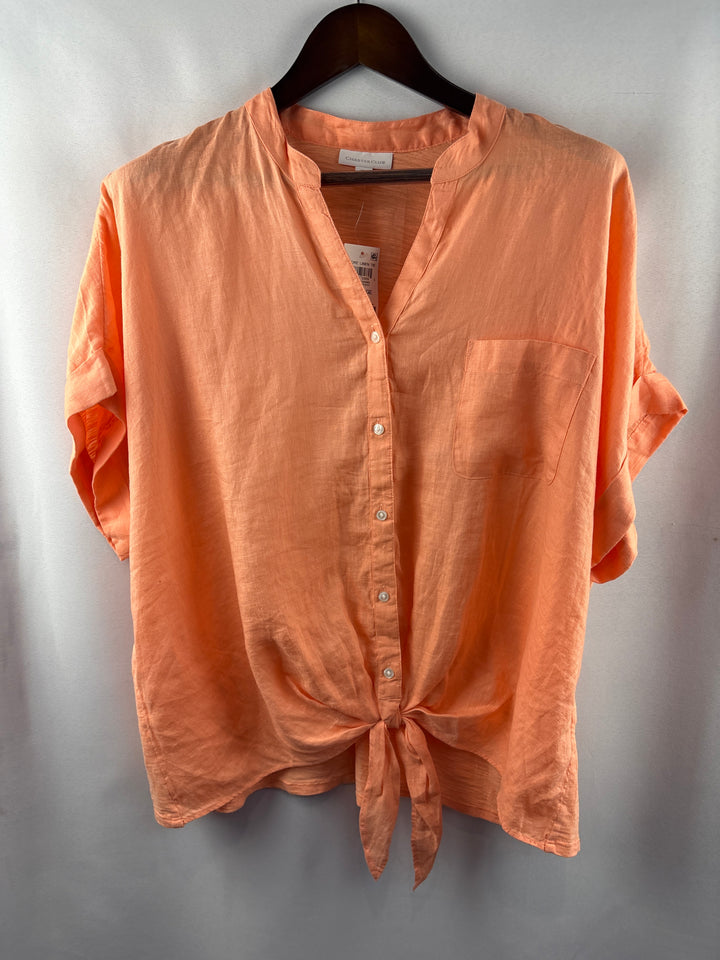 Women’s Charter Club XXL Pale Orange Button Up Blouse
