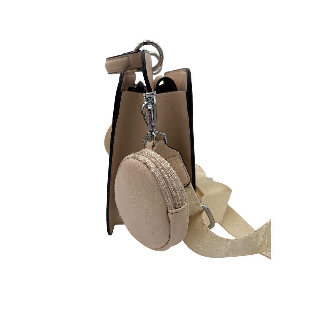 Women’s MilanChiva Beige handbag w/ detachable crossbody & coin purse