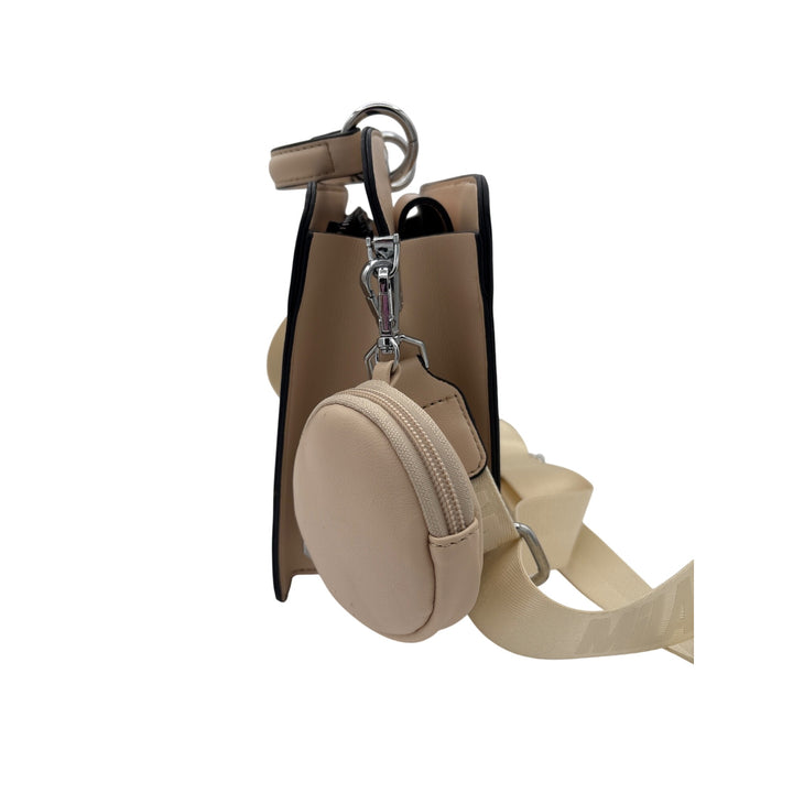 Women’s MilanChiva Beige handbag w/ detachable crossbody & coin purse