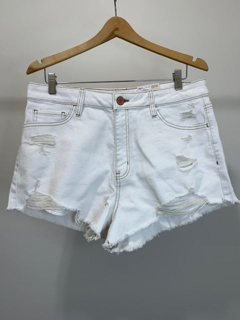 SO Cutoff Short Sz17/33W(White, Rainbow Pocket, NWT)