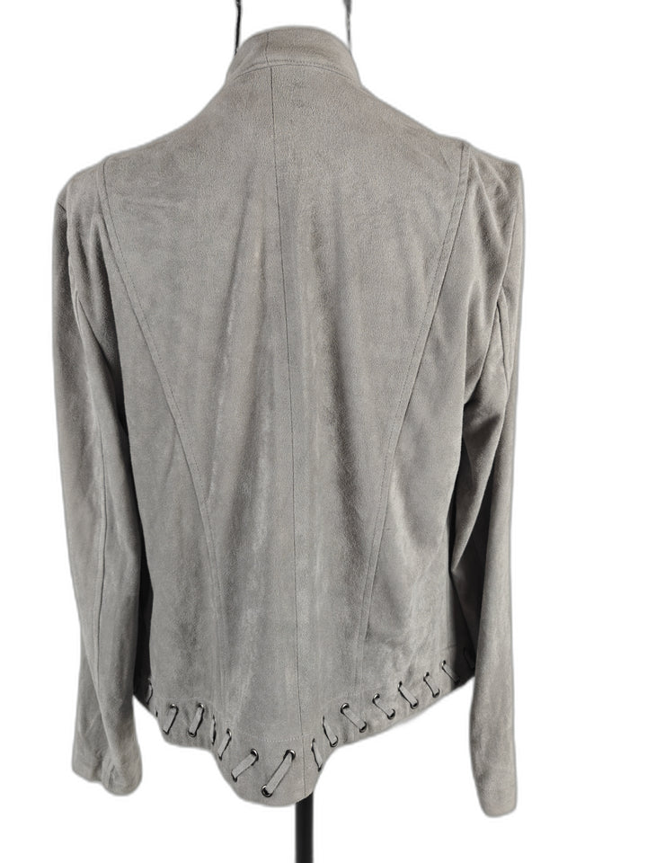 Women BB Dakota Faux Suede Jacket Gray Small