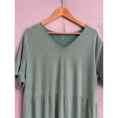 #94 Women’s Only Necessities Teal Polka Dot Dress Size 20W.