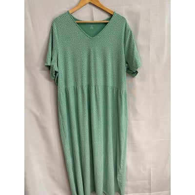 #94 Women’s Only Necessities Teal Polka Dot Dress Size 20W.