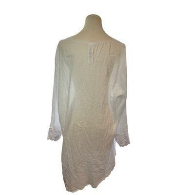 Women's La Blanca White Cotton Cardigan - Size XL