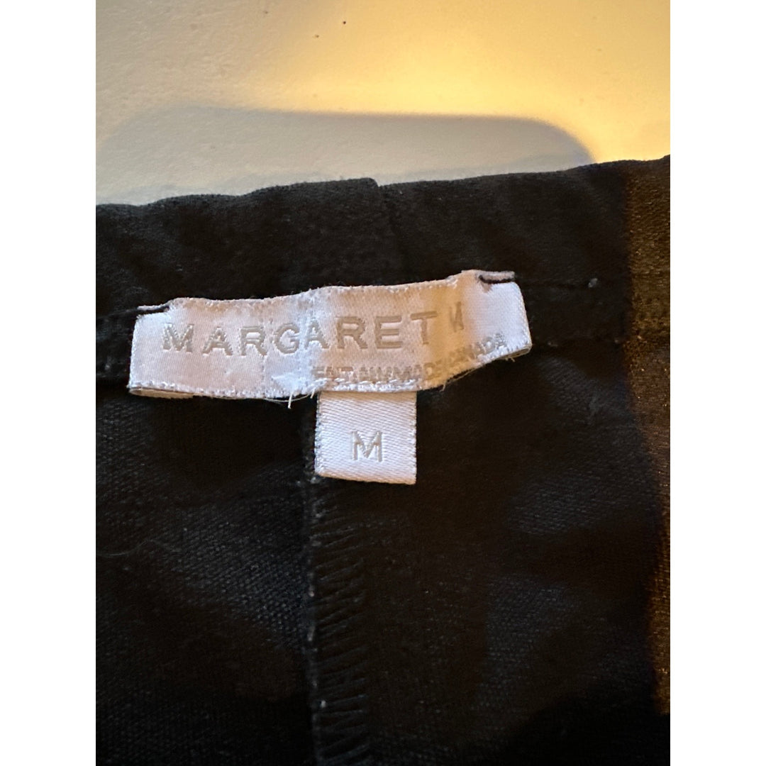 Margaret M Black Horizontally Ribbed Mini skirt Sz M