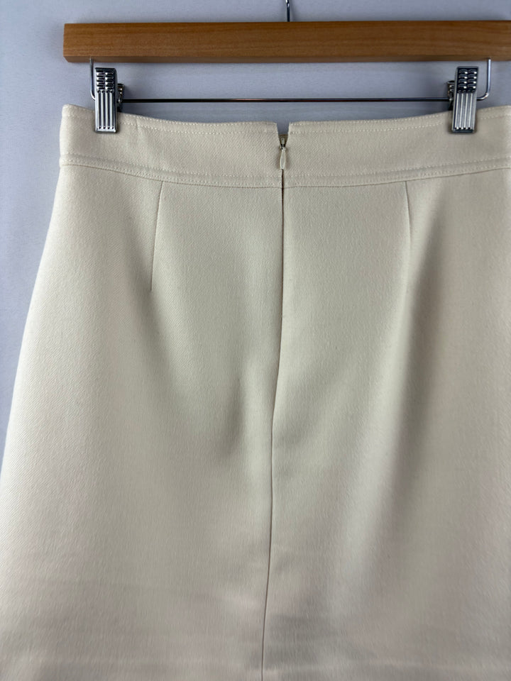 Women’s J.Crew Size 6 Cream Wool Pencil Skirt