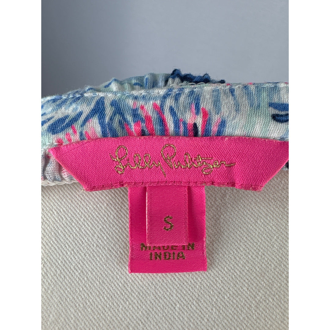 Lilly Pulitzer Womens Sleeveless Tropical Print Top Size S