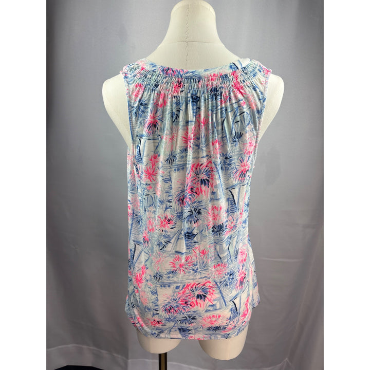 Lilly Pulitzer Womens Sleeveless Tropical Print Top Size S