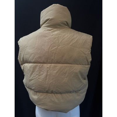 Tan Puffer Vest Jacket Womens Outerwear