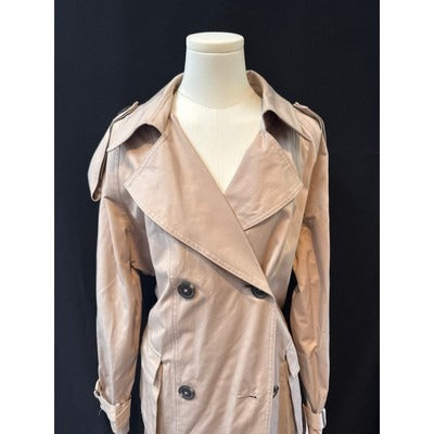 Women’s Vera Wang Beige Long Trench Coat Sz XL