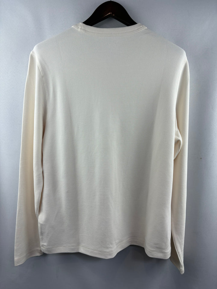 Men’s YPB Large Cream Long Sleeve Waffle Shirt