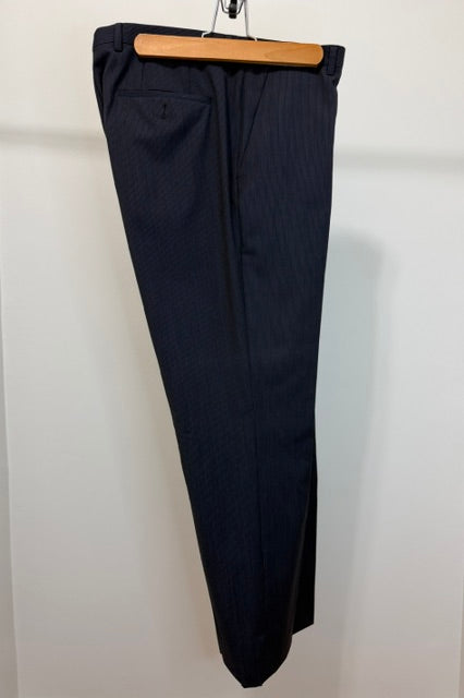 Hugo Boss Dark Blue Pinstripe Dress Slacks – Size 34R, Inseam 29