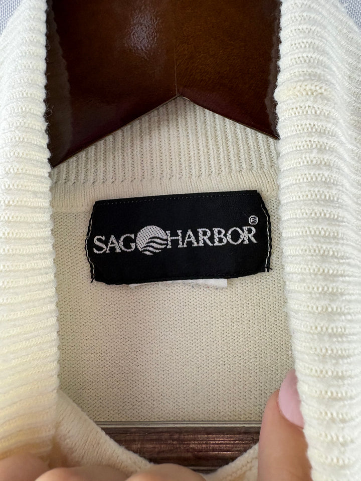 Women’s Sag Harbor Cream Sleeveless Turtleneck