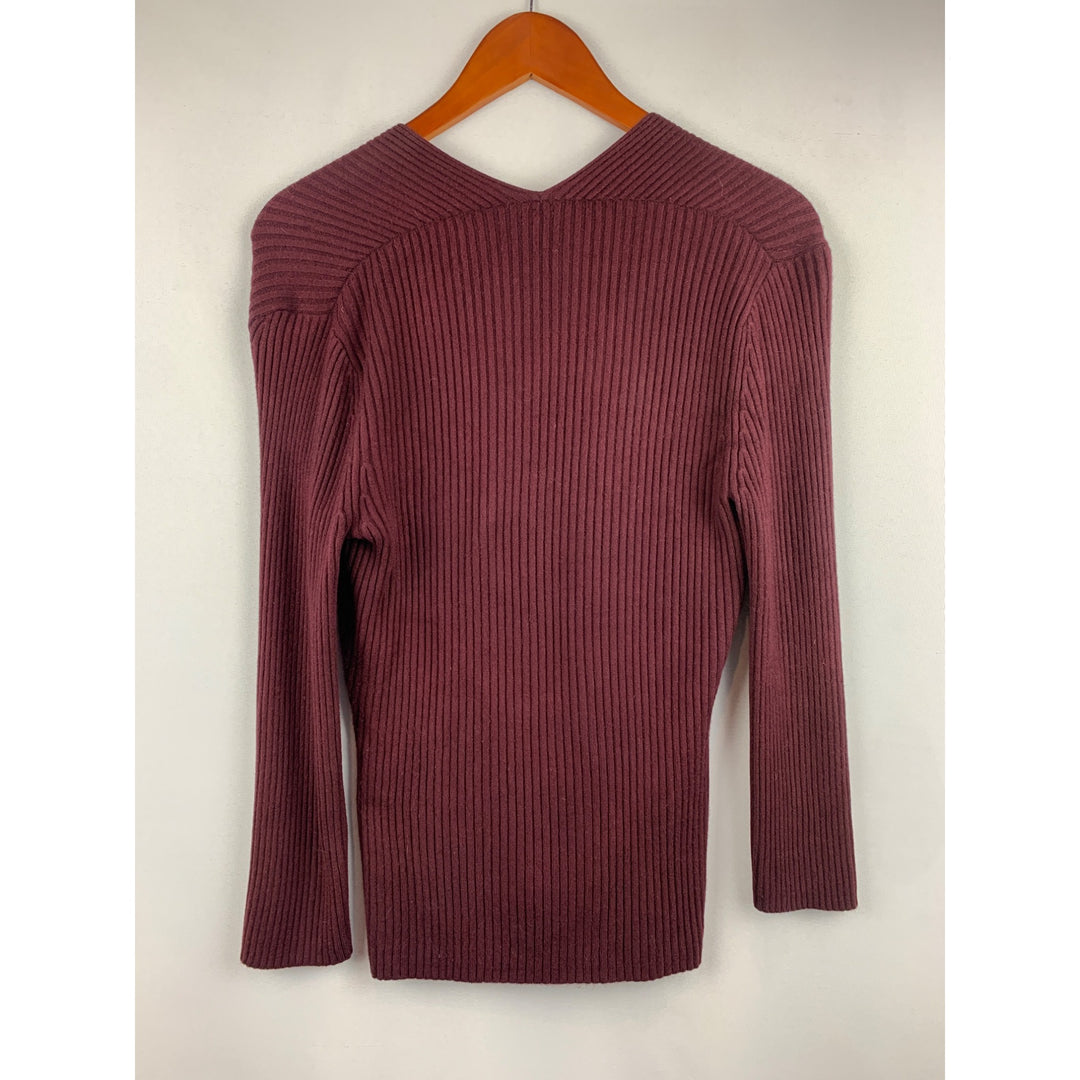 I.N.C Petite Ribbed V-Neck Top S