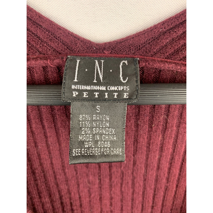I.N.C Petite Ribbed V-Neck Top S