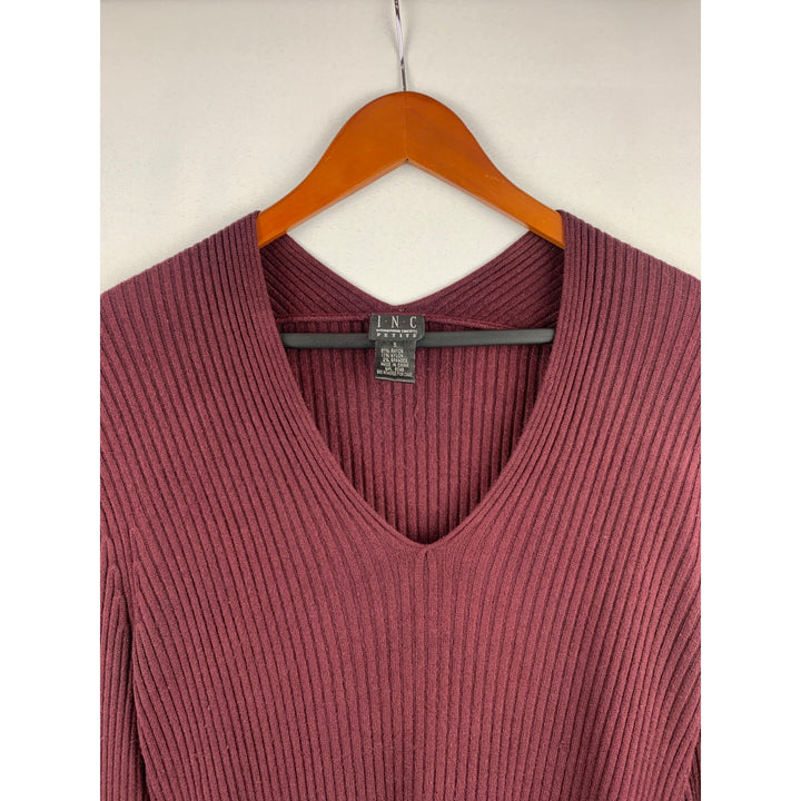 I.N.C Petite Ribbed V-Neck Top S