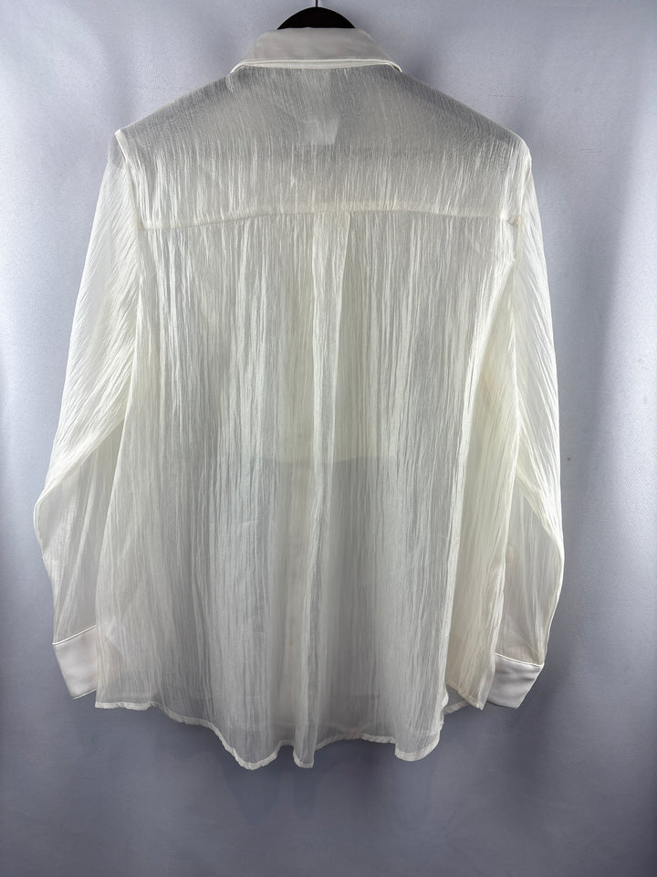 Women’s Worthington XL Sheer Cream Button Up