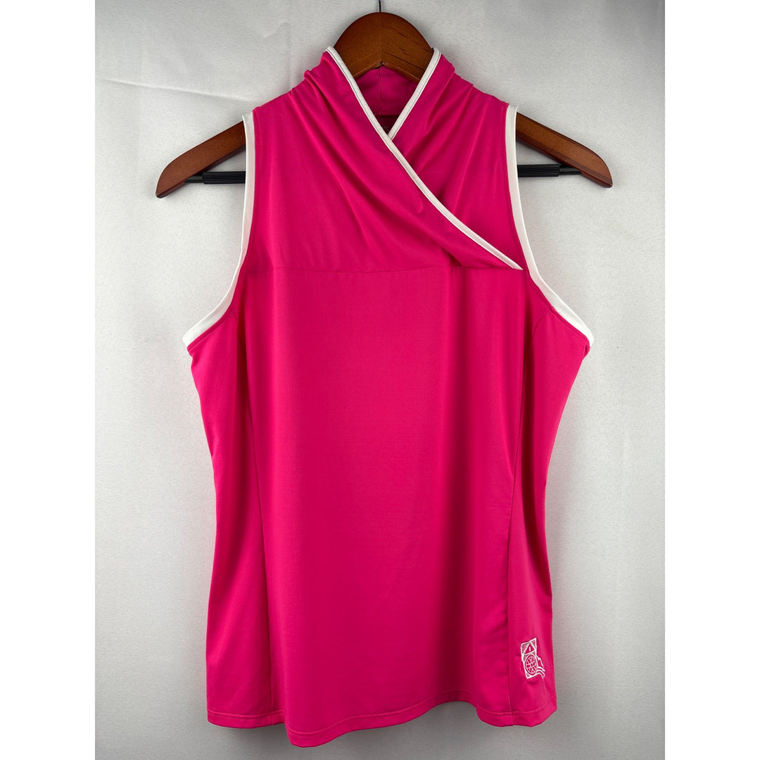 Kinöna Womens Pink Sleeveless Golf Top S Made In Philippines