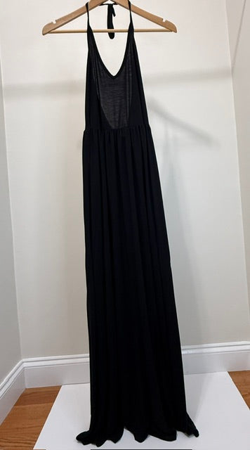 Go Couture Modal Halter Black Maxi Dress SzL
