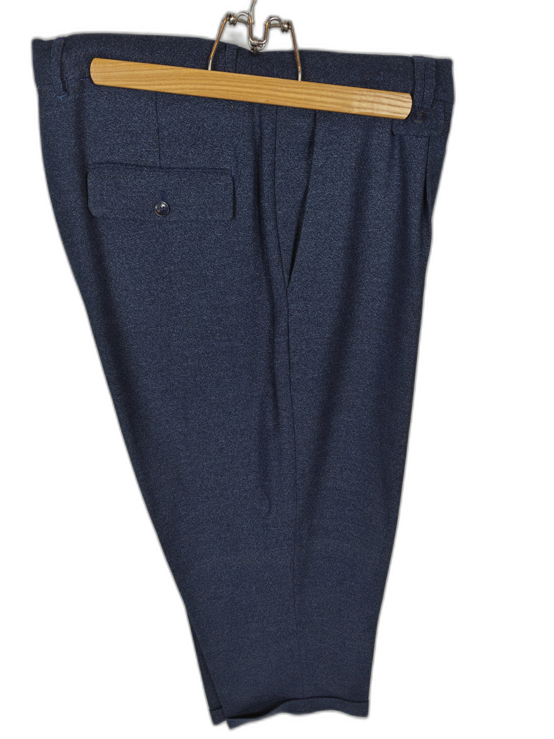 Silversilk Men's Blue Textured Pleated Dress Pants Size 44x32 Cuffed Classic Fit Slacks